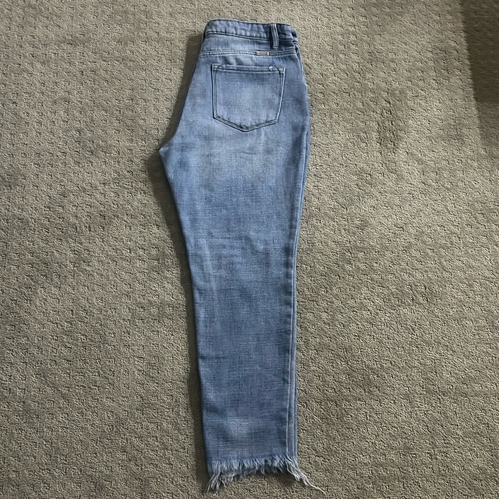 kancan light wash mom jean